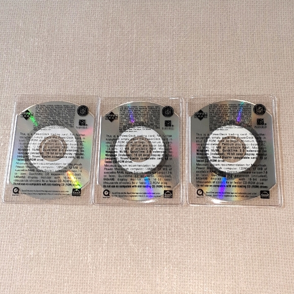 3 1999 Upper Deck Powerdecks Randy Moss Champ Bailey Fred Taylor NFL Audio - Picture 2 of 2